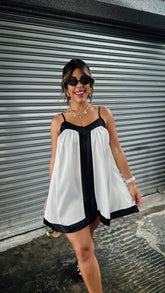 “HEATHER” CONTRAST ROMPER